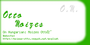 otto moizes business card
